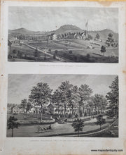 Load image into Gallery viewer, Black-and-White-Antique-Illustration-Residence-of-Danl.-D.-Chamberlain-South-East-Putman-N.Y.-also-Mount-Vernon-Valley-Residence-of-S.J.-Powers-Putman-Co.-N.Y.-and-Borden-Condensed-Milk-Factory-Brewsters-N.Y.--United-States-Northeast-1867-Beers-Maps-Of-Antiquity
