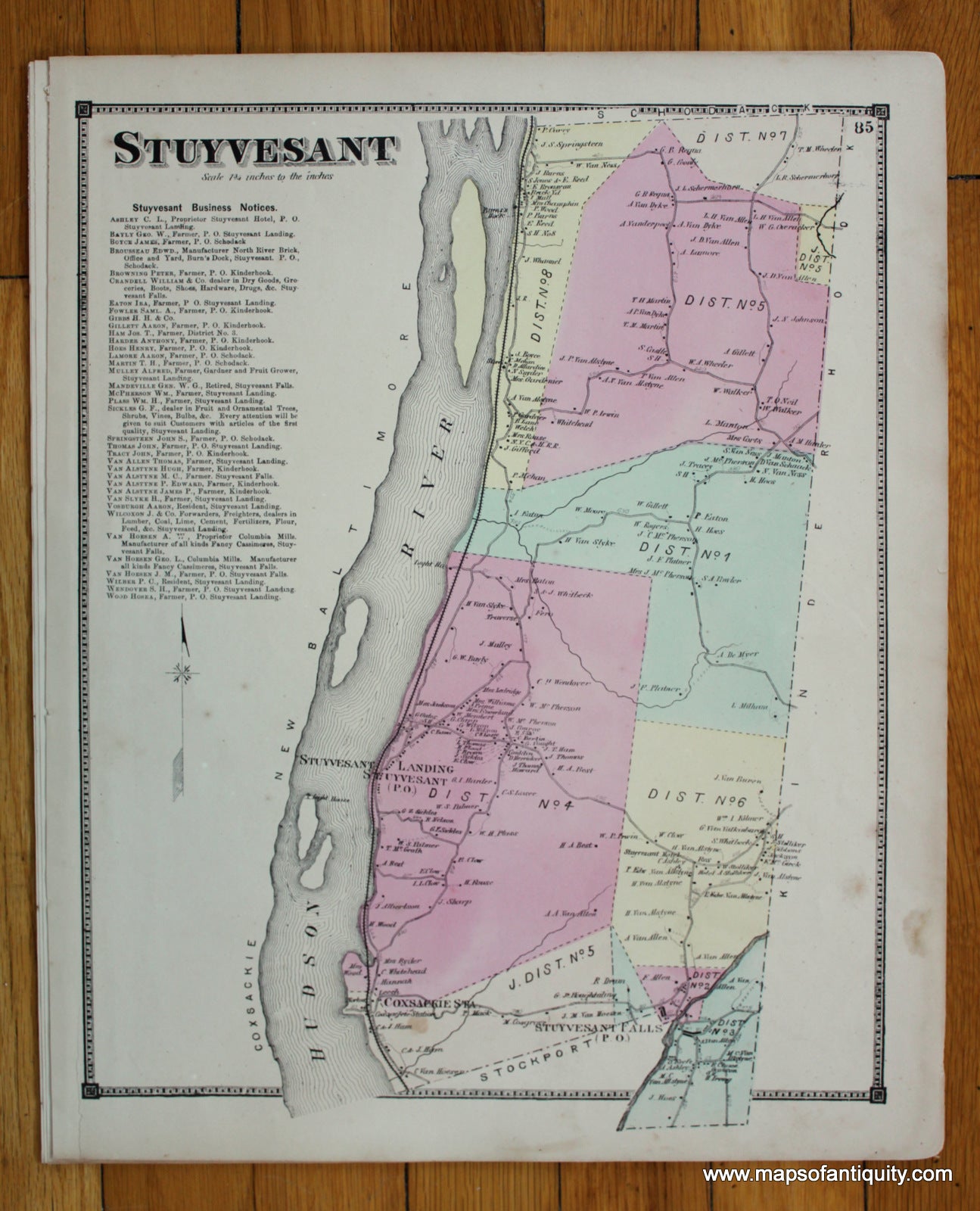 Antique-Hand-Colored-Map-Stuyvesant---(NY)-United-States-Northeast-1873-Beers-Maps-Of-Antiquity