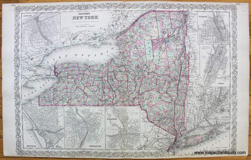 Antique-Map-Colton's-New-York