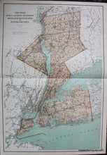 Load image into Gallery viewer, Antique-Map-Printed-Color-New-York-Kings-Queens-Richmond-Rockland-Westchester-and-Putnam-Counties-United-States-Northeast-1895-Bien-Maps-Of-Antiquity
