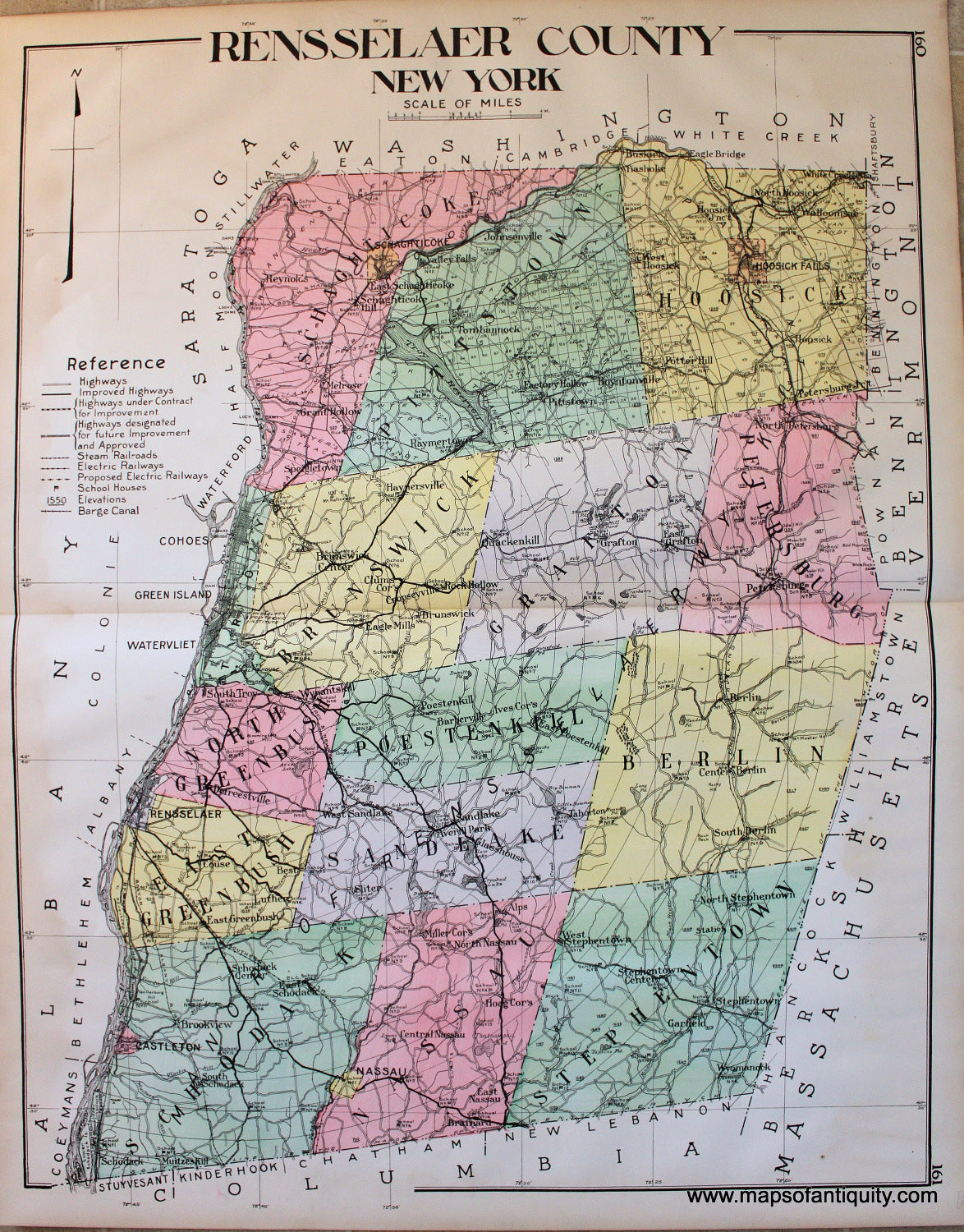 Rensselaer-County-New-York-Antique-Map