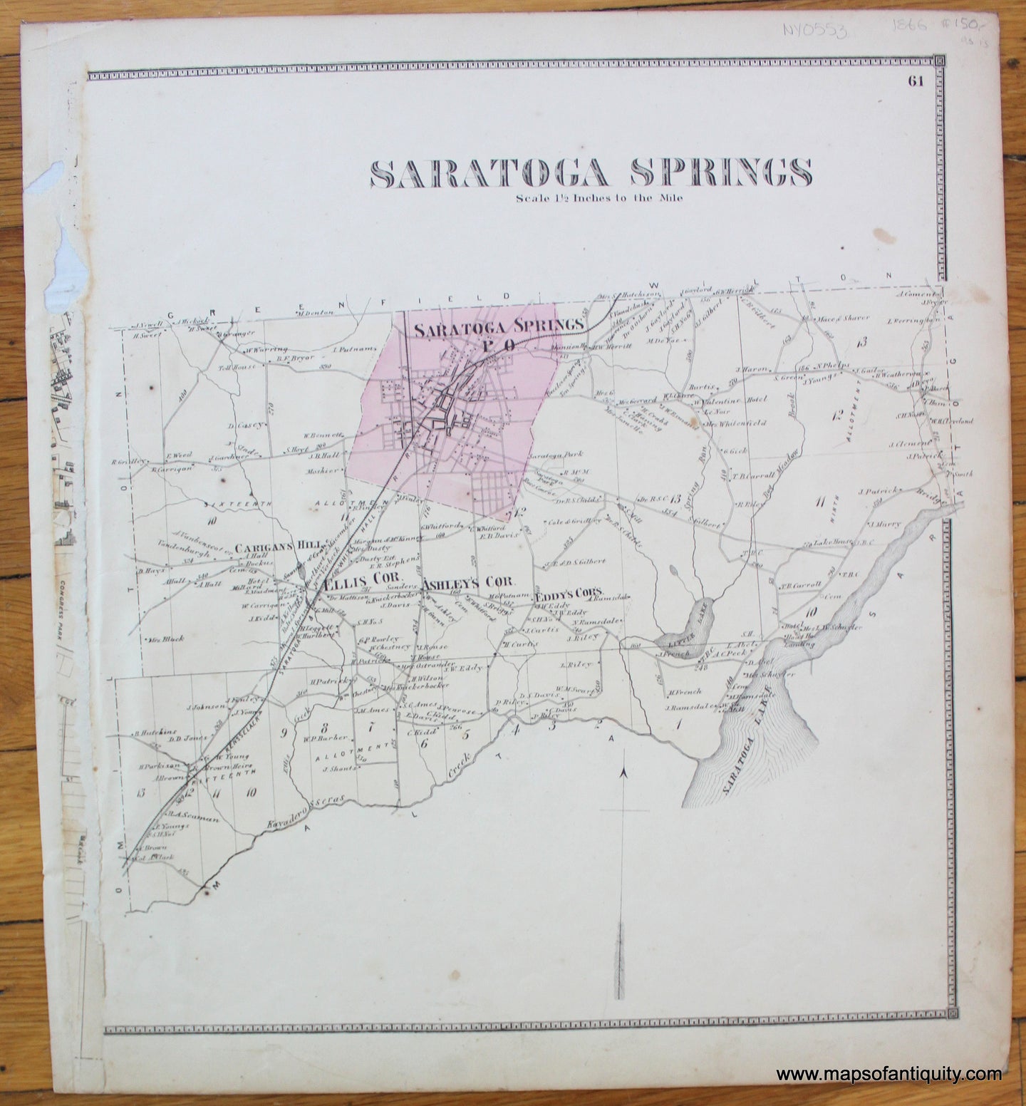 Antique-Map-Saratoga-Springs-Saratoga-New-York
