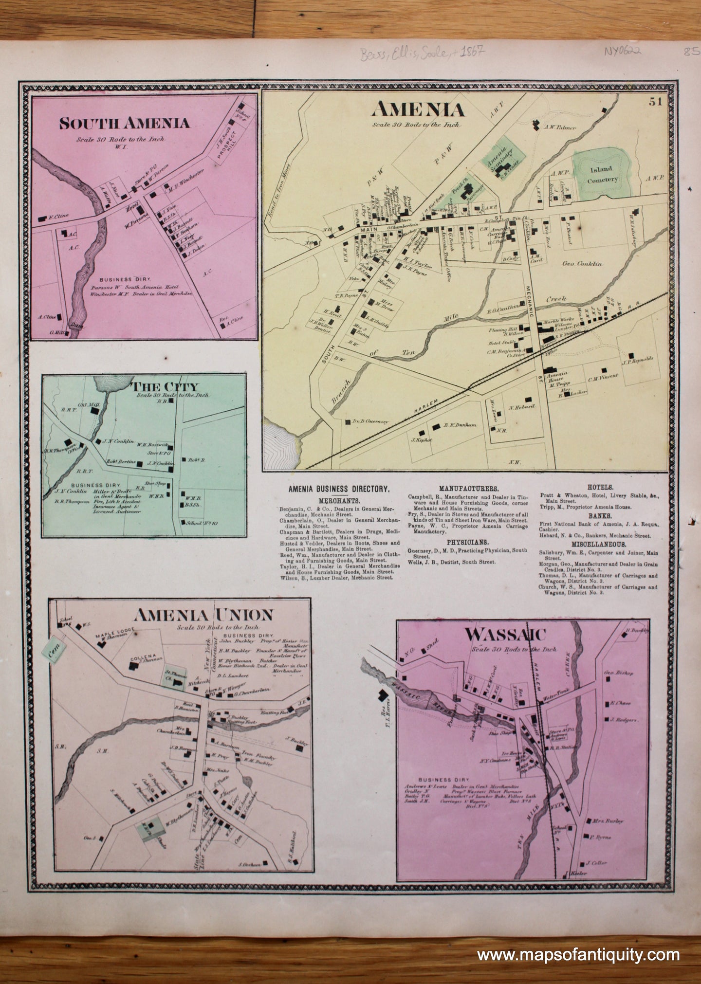 1867 - South Amenia, Amenia, The City, Amenia Union, Wassaic (NY) - An ...