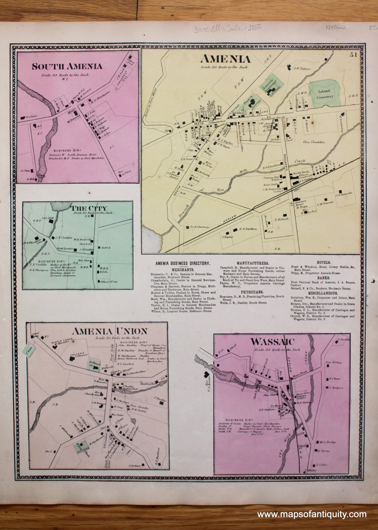 1867 South Amenia Amenia The City Amenia Union Wassaic NY An 1867-south-amenia-amenia-the-city-amenia-union-wassaic-ny-an