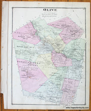 Load image into Gallery viewer, 1875 - Denning, Olive, Olive City, Olive Bridge, Boice Village (NY) - Antique Map
