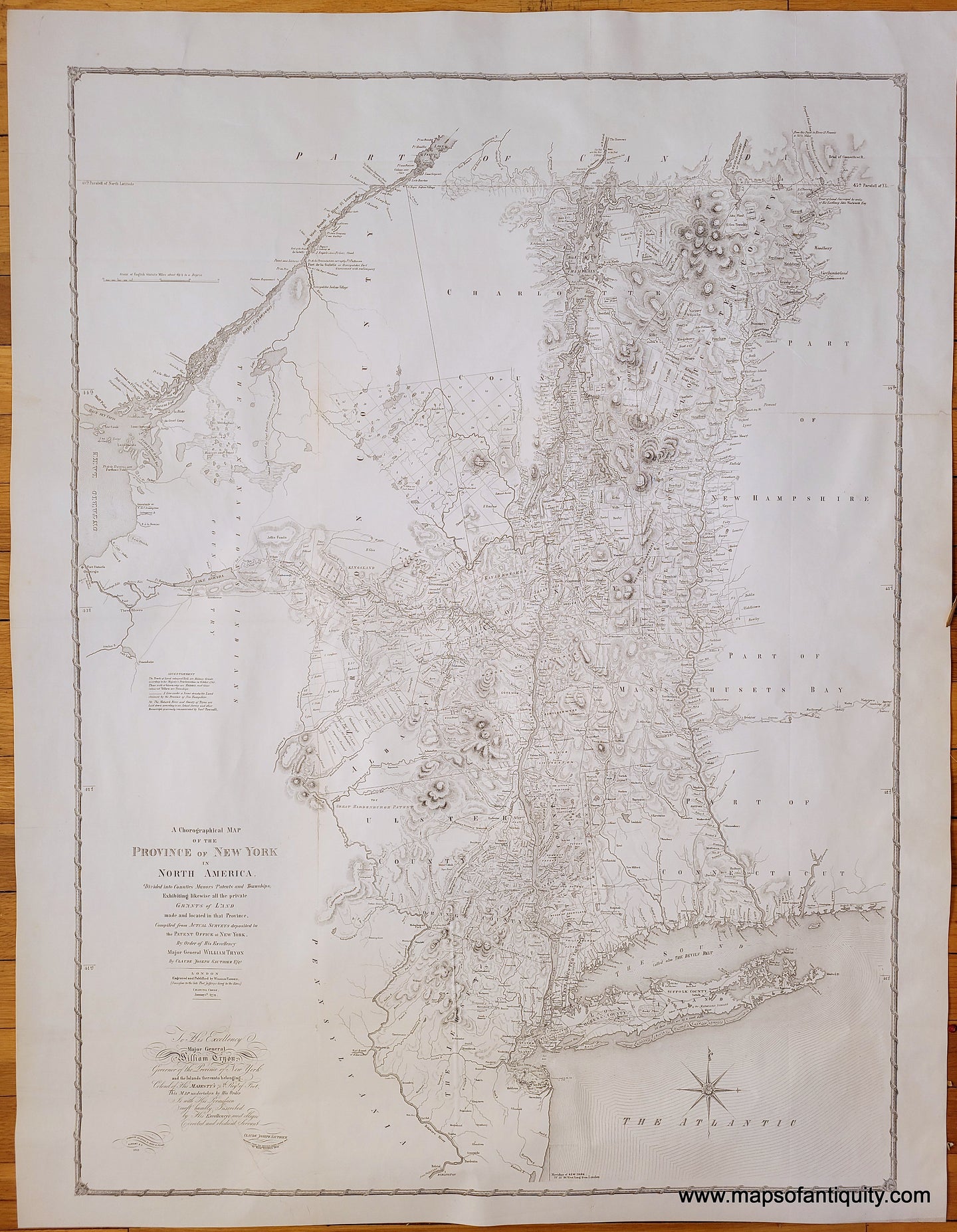 Antique-Map-A-Chorographical-Map-of-the-Province-of-New-York-in-North-America-1849-Pease-1840s-1800s-19th-century-Maps-of-Antiquity