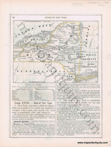 Antique-Printed-Color-Map-State-of-New-York-1848-Goodrich-United-States-New-York1800s-19th-century-Maps-of-Antiquity