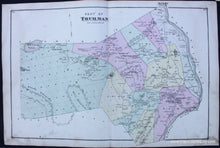 Load image into Gallery viewer, Antique-Hand-Colored-Map-Part-of-Thurman-with-South-Horicon-(NY)-1876-Beers-Northeast-New-York-State-1800s-19th-century-Maps-of-Antiquity
