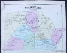 Load image into Gallery viewer, 1876 - Parts of Bolton, Verso: Part of Stony Creek (NY) - Antique Map
