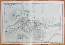 Load image into Gallery viewer, Antique-Hand-Colored-Map-Hoosick-Falls-New-York-verso:-Pittstown-Corners-Hoosick-Buskirks-Bridge-(Hoosick)-North-Hoosick-West-Hoosick-Walloomsac-1876-Beers-1800s-19th-century-Maps-of-Antiquity
