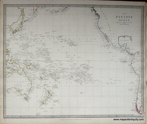 Antique-Hand-Colored-Map-The-Pacific-Ocean-**********-Oceania-Oceania-1840/1844-SDUK/Society-for-the-Diffusion-of-Useful-Knowledge-Maps-Of-Antiquity