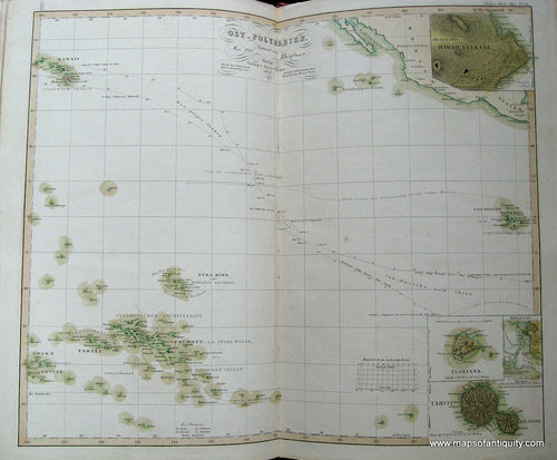 Antique-Hand-Colored-Map-Ost-Polynesien.-Oceania-Polynesia-circa-1852-Stieler-Maps-Of-Antiquity