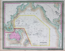 Load image into Gallery viewer, Antique-Hand-Colored-Map-Oceana-or-Pacific-Ocean-Oceania---1848-Mitchell/Cowperthwait-Desilver-&amp;-Butler-Maps-Of-Antiquity
