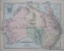 Load image into Gallery viewer, Antique-Hand-Colored-Map-Gray&#39;s-New-Map-of-Australia-Palestine-Oceania--1881-Gray-Maps-Of-Antiquity
