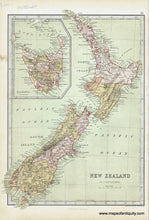 Load image into Gallery viewer, Antique-Printed-Color-Map-Australia-verso:-New-Zealand-Australia-&amp;-Pacific--1873-J.-Bartholomew-Maps-Of-Antiquity
