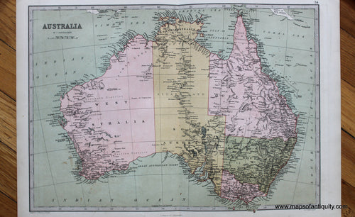 Antique-Printed-Color-Map-Australia-verso:-New-Zealand-Australia-&-Pacific--1873-J.-Bartholomew-Maps-Of-Antiquity