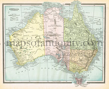 Load image into Gallery viewer, Antique-Printed-Color-Map-Oceanica-verso:-Australia-&amp;-Tasmania-Australia-&amp;-Pacific--1894-Cram-Maps-Of-Antiquity
