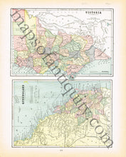 Load image into Gallery viewer, Antique-Printed-Color-Map-New-Zealand-verso:-Victoria-and-Queensland-Australia-&amp;-Pacific--1894-Cram-Maps-Of-Antiquity
