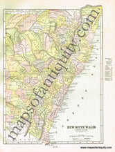 Load image into Gallery viewer, Antique-Printed-Color-Map-New-South-Wales-(Eastern-Section)-verso:-Queensland-and-Victoria-Australia-&amp;-Pacific--1900-Cram-Maps-Of-Antiquity
