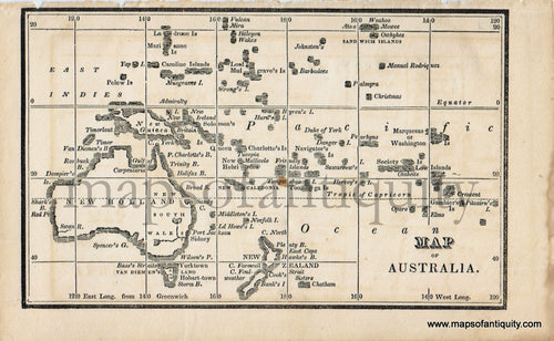 Antique-Black-and-White-Map-Map-of-Australia-Australia-&-Pacific--1830-Boston-School-Geography-Maps-Of-Antiquity