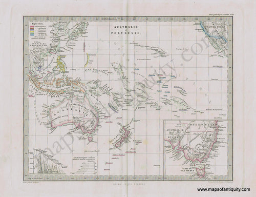 Australia-and-the-Pacific-Australie-et-Polynesie-Perthes-1871-Antique-Map-1870s-1800s-19th-century-Maps-of-Antiquity