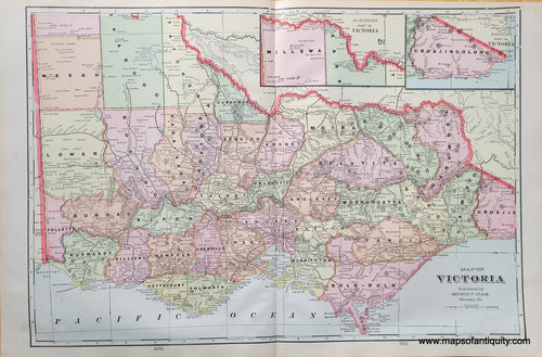 Genuine-Antique-Map-Map-of-Victoria-1903-Cram-Maps-Of-Antiquity