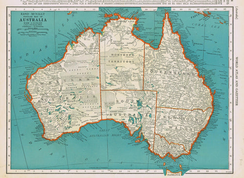 Genuine-Antique-Map-Popular-Map-of-Australia-1940-Rand-McNally-Maps-Of-Antiquity