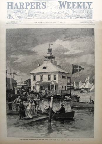 Engraving-The-Newport-Club-House-of-the-New-York-Yacht-Club**********--Maritime-General-1889-Harper's-Weekly-Maps-Of-Antiquity