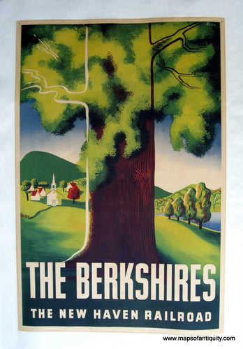 Original-Print-The-Berkshires**********--Ben-Nason-Posters-c.-1940-Nason-Maps-Of-Antiquity
