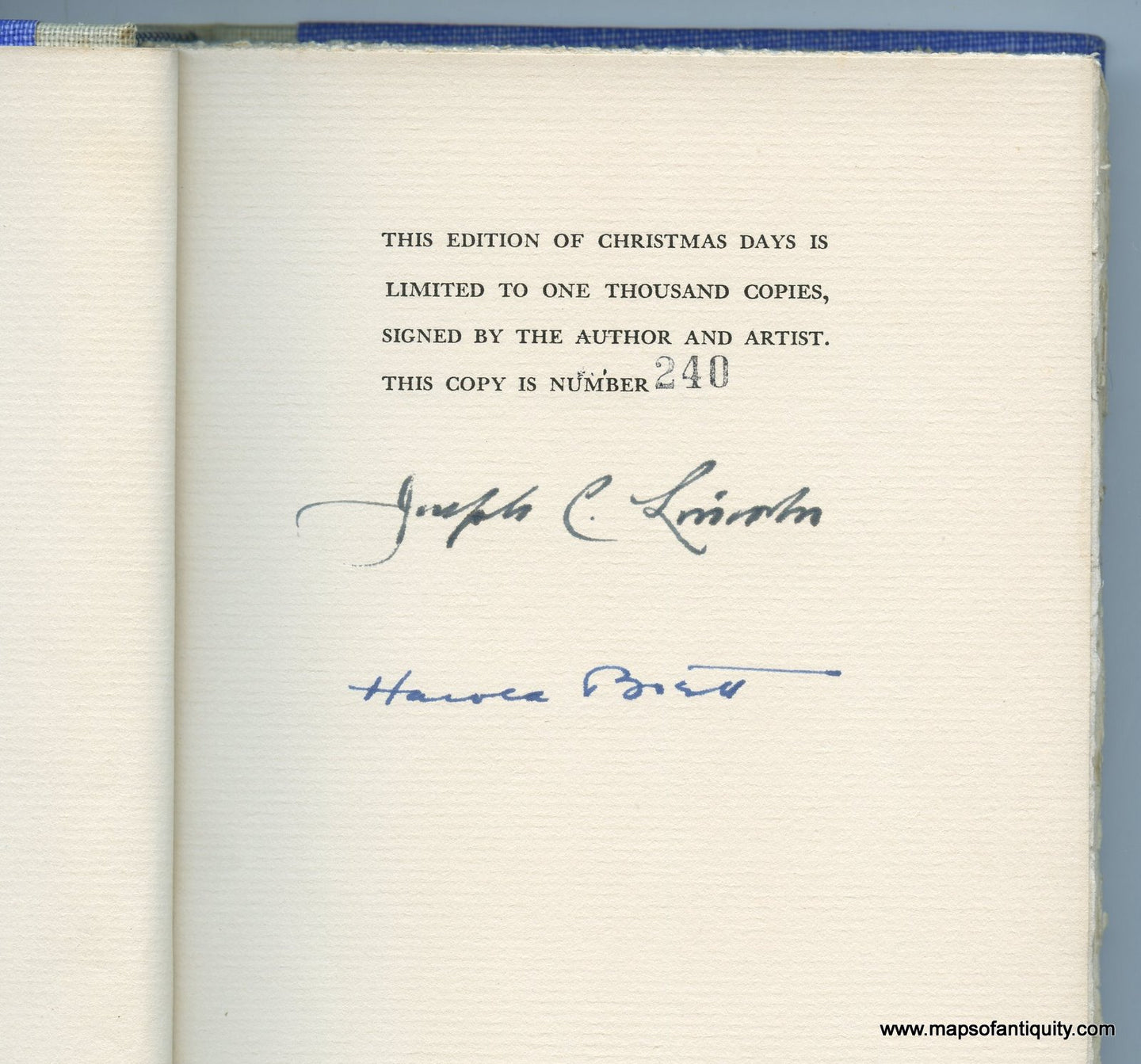 '-Signed-limited-edition-Christmas-Days-Book-******-Other-Cape-Cod-and-Islands-1938-Joseph-C.-Lincoln-Maps-Of-Antiquity