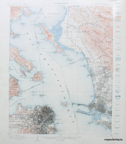 Antique-Geologic-Atlas-Geologic-Atlas-of-the-United-States-San-Francisco-Folio**********-Geographic-and-Historical-Books-Antique-Geologic-Maps-1914-U.S.-Geological-Survey-Maps-Of-Antiquity