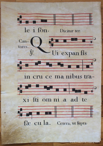 Hand-Painted-Antique-Sheet-Music-Antique-Sheet-Music-Christus-Dominus-******-Antique-Prints-Antique-Sheet-Music-Middle-Ages-Unknown-Maps-Of-Antiquity