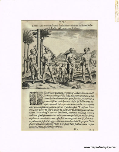 Antique-Black-and-White-Engraved-Illustration-Effigiatio-circumforanei-fiue-ludionis-Indi:item-ati-ex-Ballagate-&-Ruftici-Indi-cum-vxore-&-liberis-Antique-Prints-Historical-Prints-c.-1590-1600-Theodor-De-Bry-Maps-Of-Antiquity