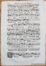 Load image into Gallery viewer, mid-1700s - Antique Sheet Music  Sept. Feria vj. Quatuor Temporum pgs 93-94 - Antique

