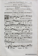 Load image into Gallery viewer, Antique-Sheet-Music-Woodblock-Printed-mid-18th-century-Feast-of-Saint-Maurice-Fellow-Martyrs
