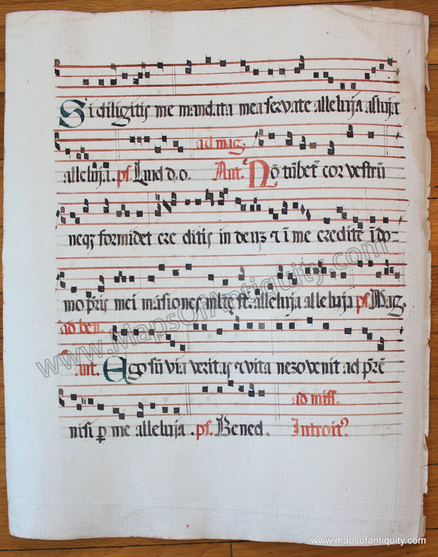 Hand-Painted-Antique-Sheet-Music-on-Paper-Antique-Sheet-Music-p.-67-Later-Middle-Ages-Unknown-Antique-Sheet-Music-14th-15th-century-Maps-of-Antiquity