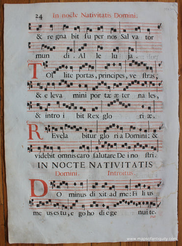 Antique-Sheet-Music-on-Paper-Antique-Sheet-Music-In-Vigilia-Nativitatis-Domini-c.-16th-century-Unknown-Antique-Sheet-Music-1500s-16th-century-Maps-of-Antiquity