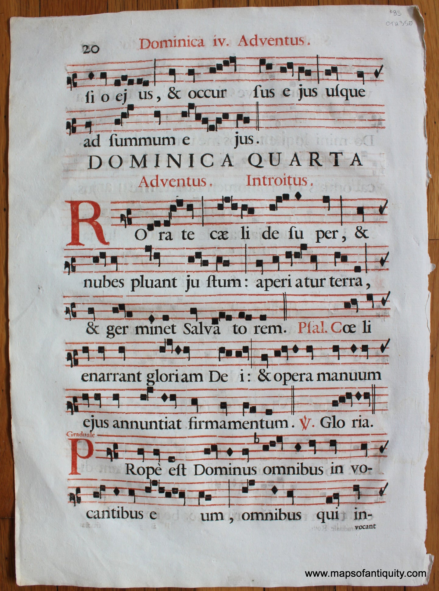 Antique-Sheet-Music-on-Paper-Antique-Sheet-Music-Sabbato-Quatuor-Temp.-Adv.-c.-16th-century-Unknown-Antique-Sheet-Music-1500s-16th-century-Maps-of-Antiquity