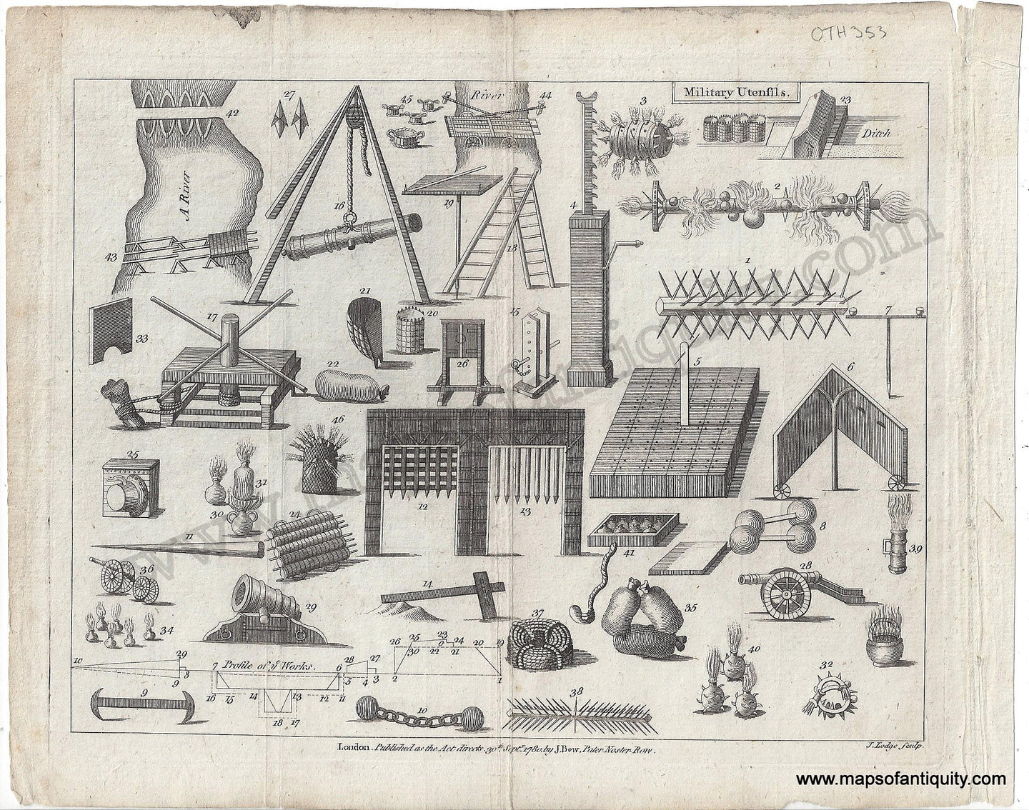 Antique-Print-A-General-Plan-of-Fortification-and-the-Manner-of-Carrying-on-a-Siege-1780-Lodge-/-Political-Magazine-1700s-18th-century-Maps-of-Antiquity