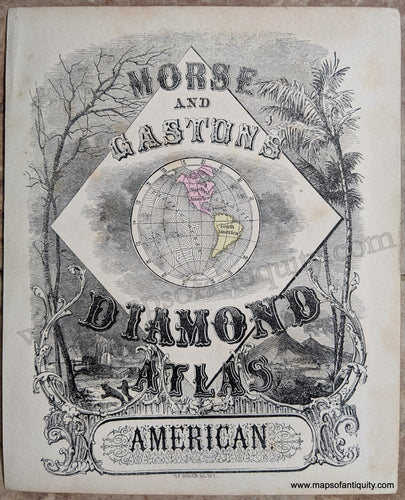 Antique-Atlas-Title-Page-Atlas-Title-Page-from-Morse-and-Gaston's-Diamond-Atlas-American-Other--1857-Morse-and-Gaston-Maps-Of-Antiquity-1800s-19th-century