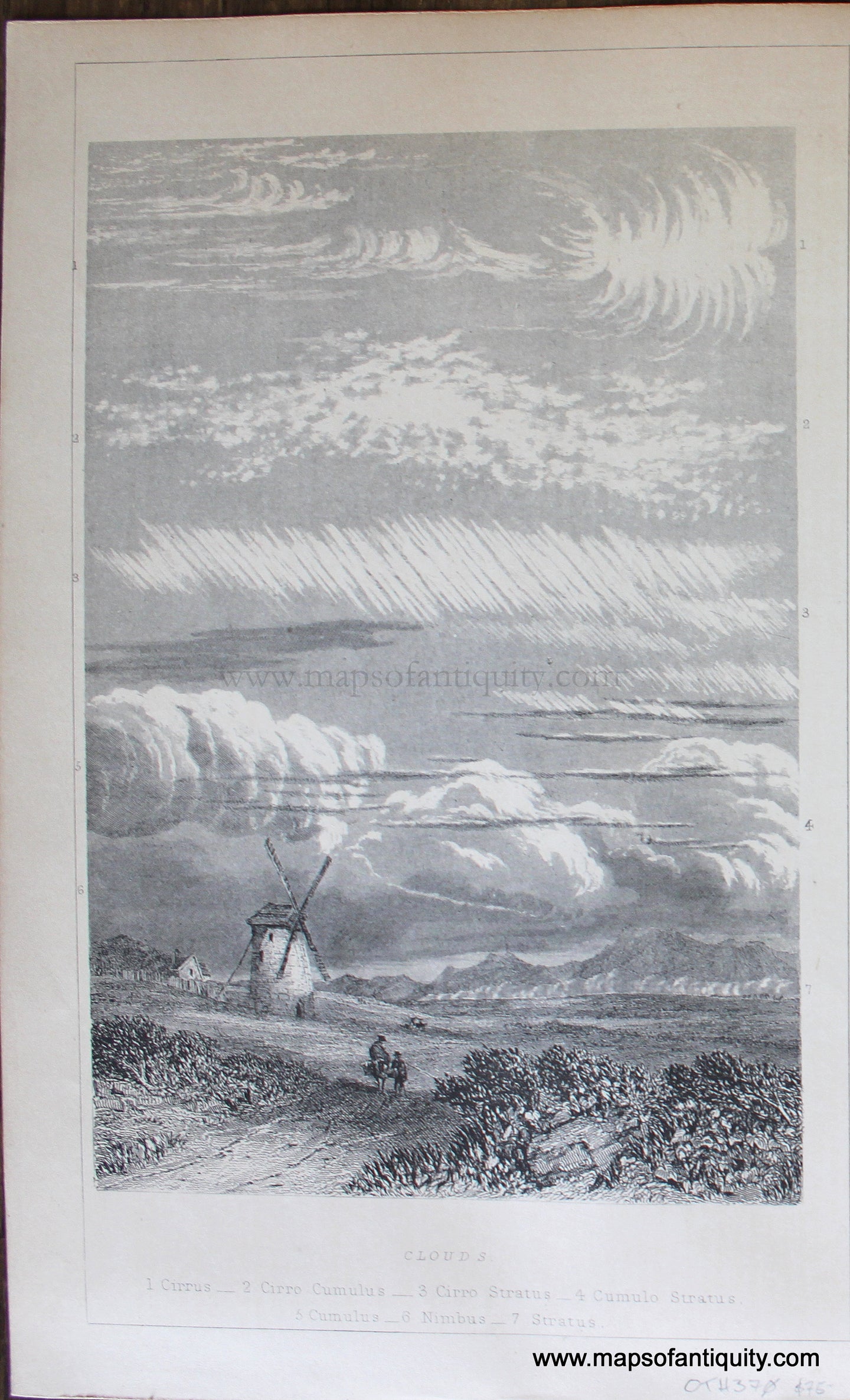 Genuine-Antique-Print-Clouds-Other--1850-Petermann-/-Orr-/-Dower-Maps-Of-Antiquity-1800s-19th-century