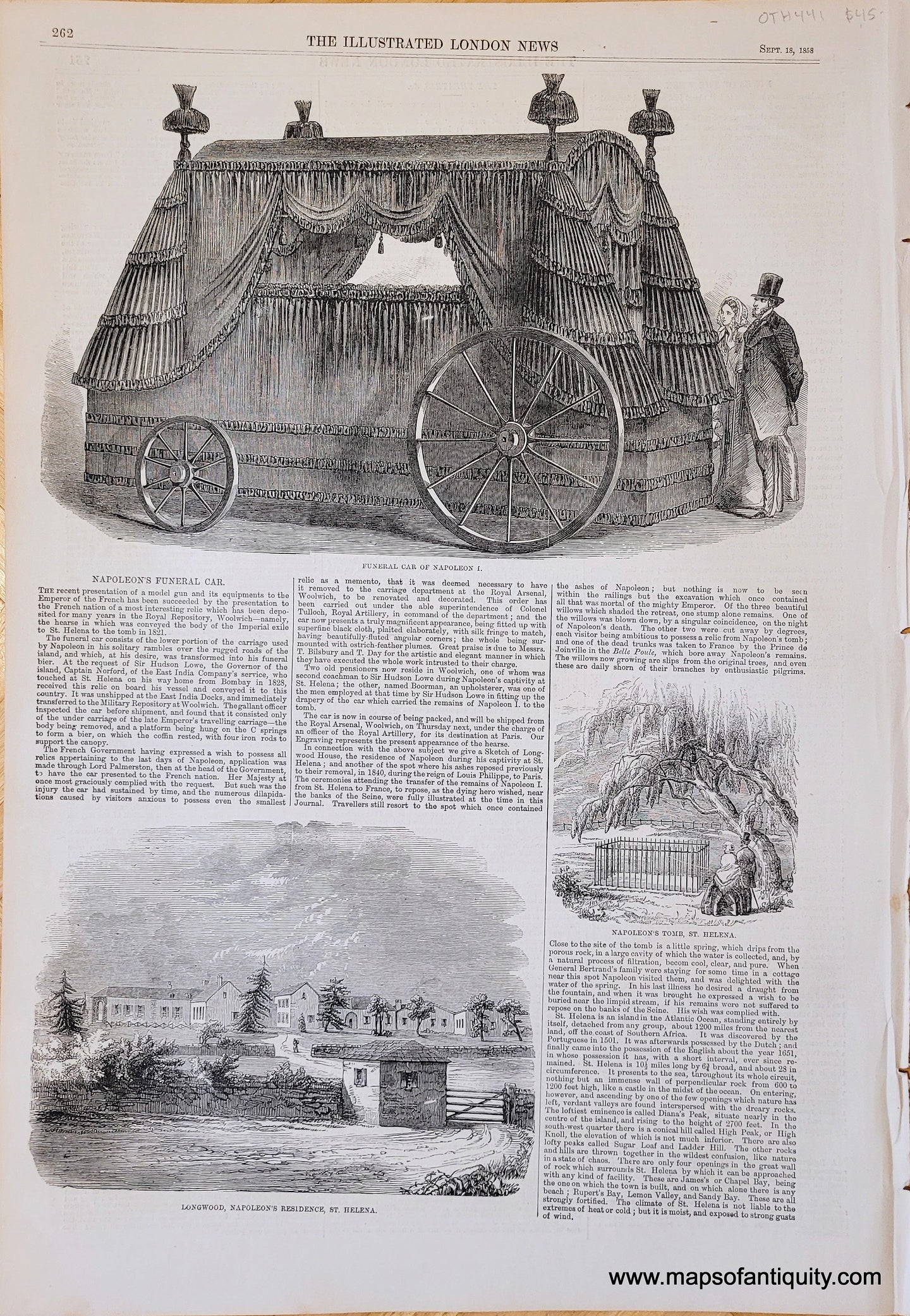 Genuine-Antique-Print-Napoleons-Funeral-Car-Antique-Prints-Other-Antique-Prints-1858-Illustrated-London-News-Maps-Of-Antiquity-1800s-19th-century