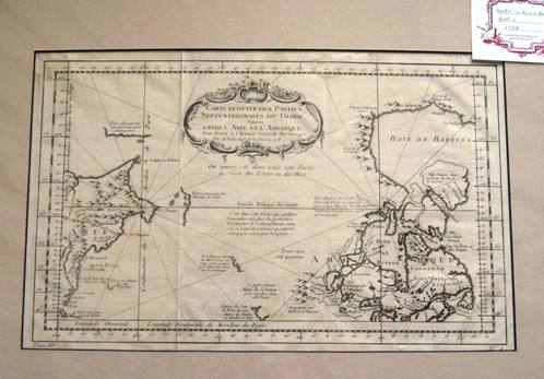'-Carte-Reduite-Des-Parties-Septentrionales-due-Globe-Situees-EntrÃ©e-L'Asie-et-L'Amerique-Polar--1758-Bellin-Maps-Of-Antiquity
