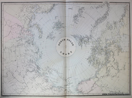Antique-Hand-Colored-Map-North-Polar-Chart-Polar-Eastern-Hemisphere-1887-Bradley-Maps-Of-Antiquity