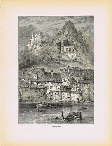 Genuine-Antique-Print-Oberstein-Germany--1878-Picturesque-Europe-Maps-Of-Antiquity