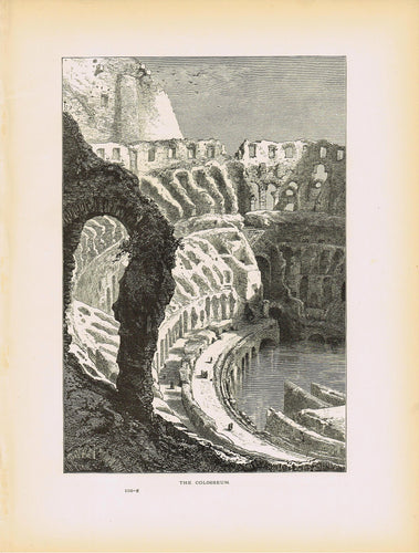 Genuine-Antique-Print-The-Colusseum-1878-Picturesque-Europe-Maps-Of-Antiquity