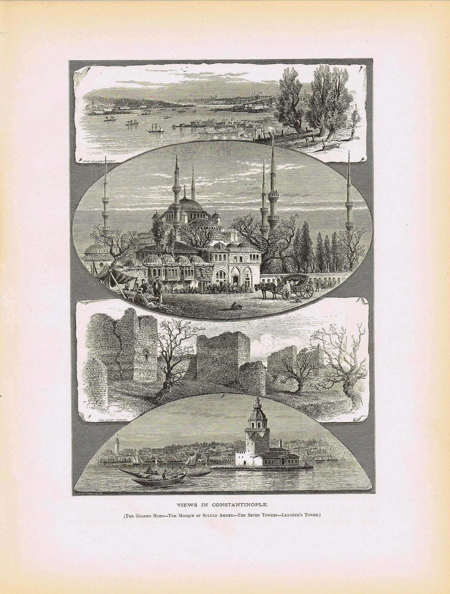 Genuine-Antique-Print-Views-in-Constantinople--1879-Picturesque-Europe-Maps-Of-Antiquity