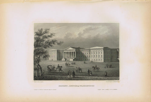 Genuine-Antique-Print-Patent-Office-Washington-D-C---1855-Appleton-Maps-Of-Antiquity