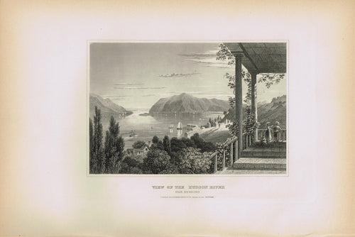 Genuine-Antique-Print-View-of-the-Hudson-River-near-Newburg--1855-Appleton-Maps-Of-Antiquity