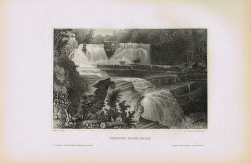 Genuine-Antique-Print-Trenton-High-Falls-New-York--1855-Appleton-Maps-Of-Antiquity